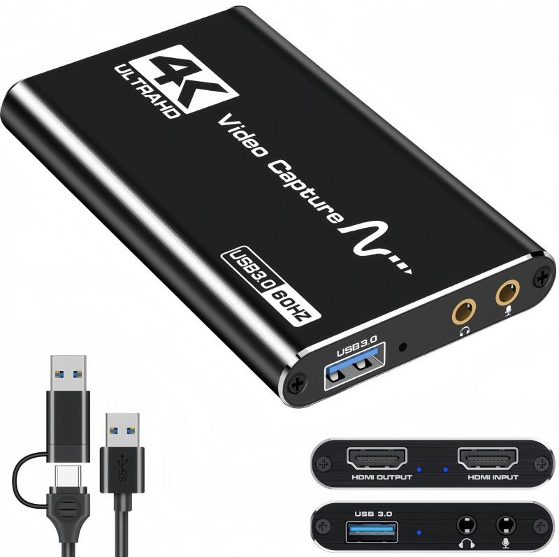 キャプチャーボード Switch対応 4K HDMI パススルー 機能を搭載しています 1080P 6...