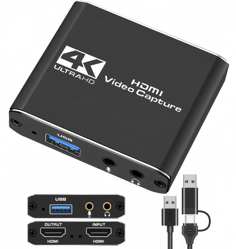 キャプチャーボード Switch対応 4K HDMI パススルー 機能を搭載しています 1080P 6...