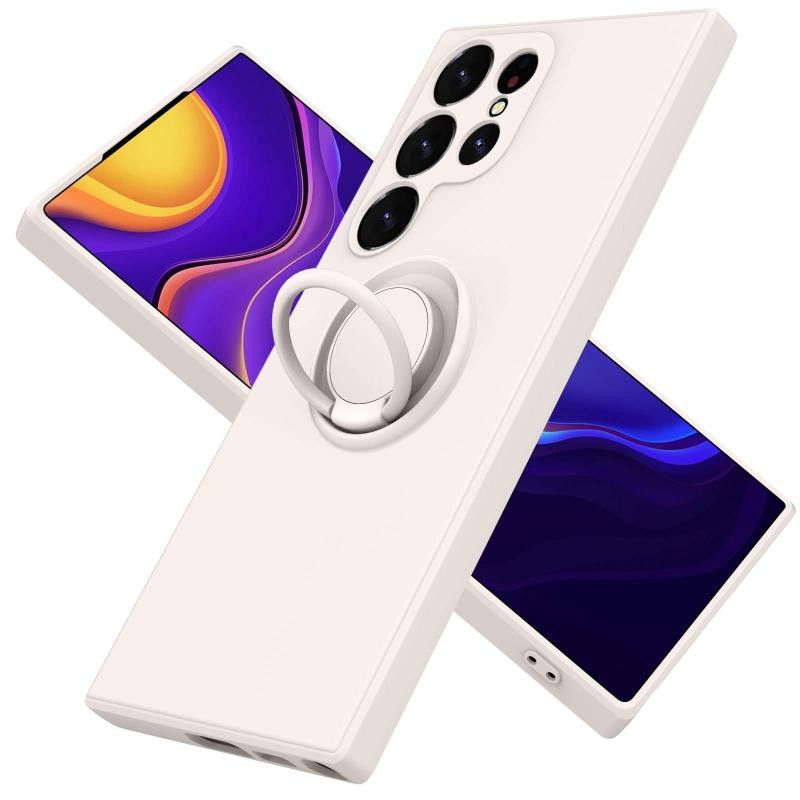 PNEWQNE Galaxy S23 Ultra 用 ケース リング付き SC-52D SCG20 ソフトシリコンカバー 全面保護 傷付き防止 tpu 一体型 車載ホルダー対応 スタンド機能 サムスン ギャラクシー s23 ultra 用ケース シンプル