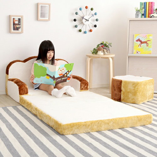 樂天商城 - 子供部屋にぴったり 低反発かわいい食パンソファベッド
