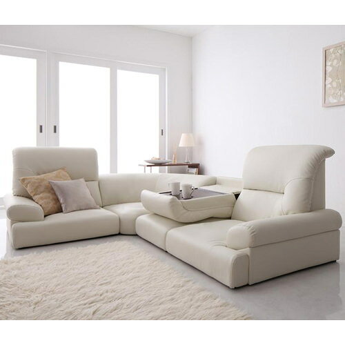 ソファ ソファー コーナーソファセット ブラック 幅:50cm〜59cm 幅:70cm〜79cm 奥行き:80cm〜89cm 高さ:60cm〜69cm 既成品 エレガント カジュアル クラシック シンプル ナチュラル ベーシック ポップ モダン 無地 合成皮革 中国 3人掛け以上 ロー コーナーソファセット [2]
