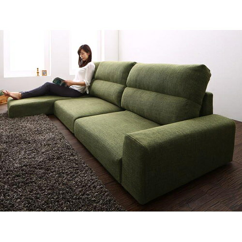 ソファ ソファー コーナーソファセット カーキ ブラウン グレー 幅：70cm?79cm 幅...