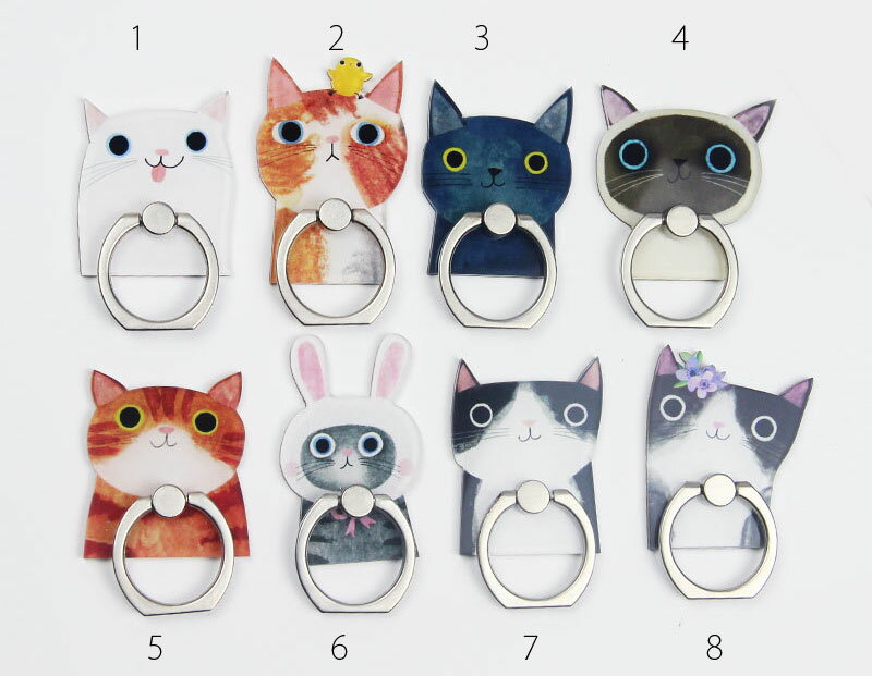 マホリング かわいい おしゃれ バンカーリング 猫 動物 アニマル キャラクター　iphone リング iPhoneリング スマホ …