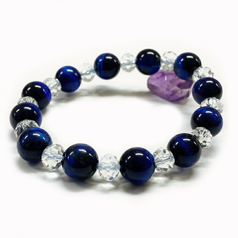 ブルータイガーアイ　期間限定ストラッププレゼント付き　虎目石　ブルー　5A　ブレスレット　短連　半連　南アフリカ産　天然石　パワーストーン　天然石ブレスレット　玉径10mm