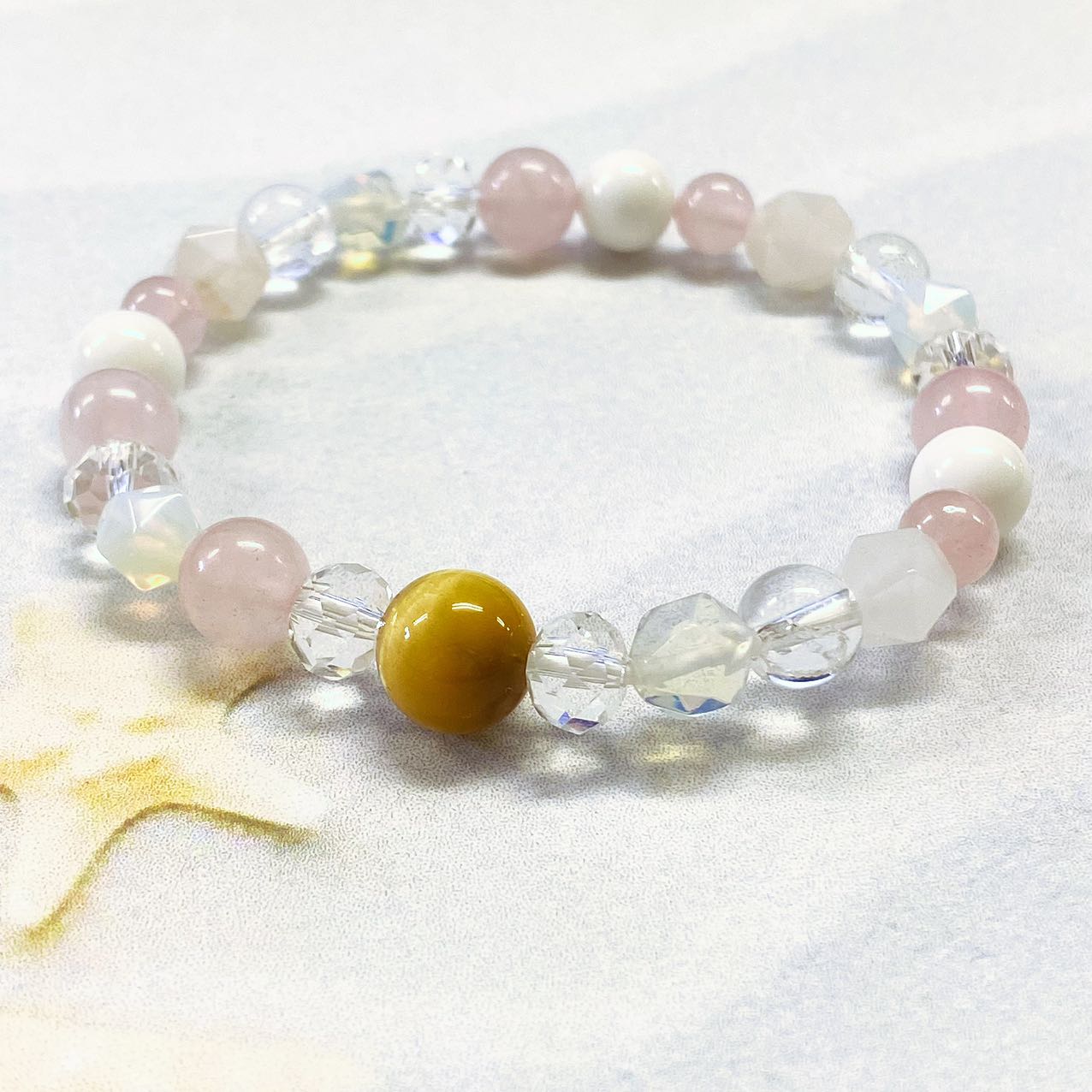 天然石ブレスレット ブレスレット パワーストーン タイガーアイ ピンククォーツ ホワイトオニキス クリスタル メノウ 仕事運 財運 金運 メール便限定送料無...