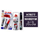 ソフト99 タッチアップペン(筆塗り塗料) H7677 【ホンダ・NH821M・ルーセブラックM】とエアータッチ仕上げセット