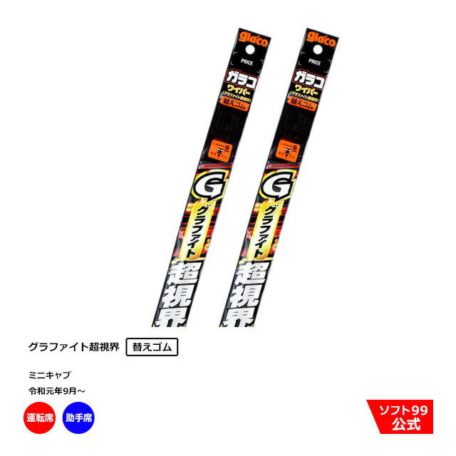 ソフト99 ミツビシ ミニキャブ （令和元年9月〜）ガラコワイパーグラファイト 替えゴム 運転席側・助手席側セット