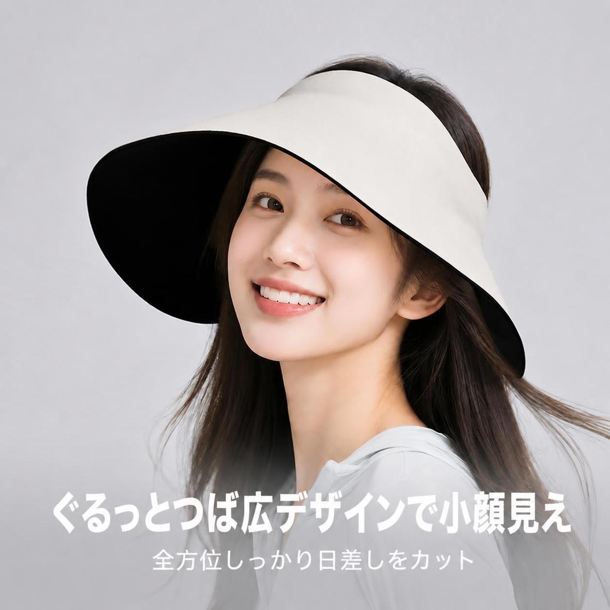 つば広サンバイザー 男女兼用 春夏 UV対策 通気性 軽量 折りたたみ サイズ調節 フリーサイズ 頭囲55-65cm 全4色 アウトドア 散歩 旅行 通勤 日よけ帽子 日除け帽 バイザー スポーツバイザー ユニセックス 大人用 性別問わず 頭頂部オープン アーチ型つば 前短めつば