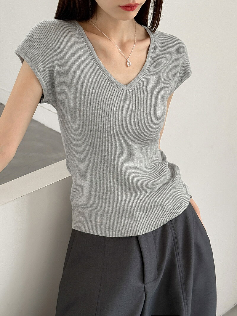 ニット レディース 春夏 Vネック 半袖 無地 細身 Fサイズ 通勤 トップス セーター 上着 レディース服 レディース衣料 レディースウェア V字 袖 混紡 仕事 休日 外出 デート 重ね着