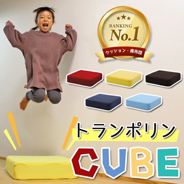 トランポリン クッション　日本製 12cm厚 トランポリンCUBE トランポリン トランポリンクッション 大人用 ダイエット 家庭用 子供 マンション 室内 運動 子供用クッション 時短 組み立て不要 ストレス発散 オリジナルクッション