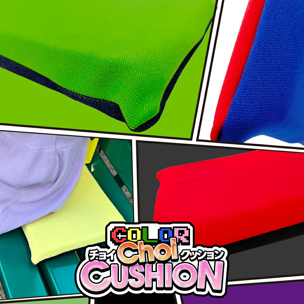 クッション コンパクト カラフル 日本製 カラーチョイクッション チェアパッド チェアクッション シートクッション 座布団 椅子 ベンチ バイカラー ツートン 推し色 持ち運び 携帯用 お出かけ テーマパーク 遊園地 ピクニック アウトドア レジャー スポーツ観戦 推し活 遠征
