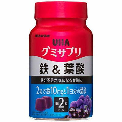 グミサプリ 鉄＆葉酸 ボトル30日分 UHA味覚糖 ユーハ味覚糖【PT】のサムネイル