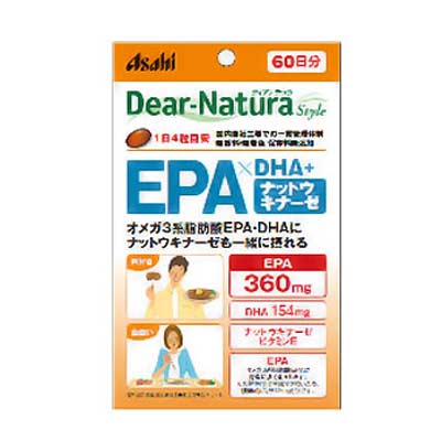 ASAHI アサヒ Dear-Natura ディアナチュラ スタイル EPA×DHA×ナットウキナーゼ 60日(240粒) アサヒグループ食品【RH】 1