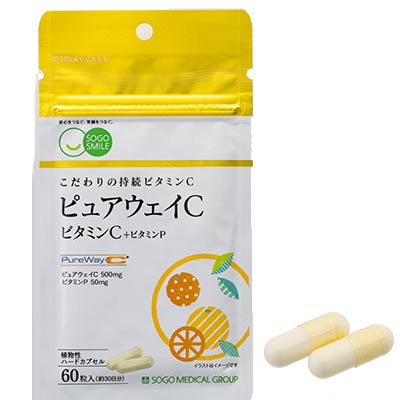 SOGOSMLE ビタミンC＋ビタミンP(ピュアウェイC) 24g(1粒内容量340mg)×60粒 総合メディカル サプリ