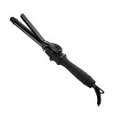 SALONIA サロニア セラミック カール ヘアアイロン コテ 19mm 海外対応 耐熱ポーチ付 SL-008AB ブラック プロ仕様