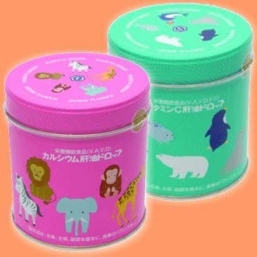 河合（カワイ）肝油ドロップ 300粒 ビタミンC+カルシウム 2個セットメロン風味 オレンジ風味 野菜不足 アレルギー物質(28品目中)　不使用のサムネイル