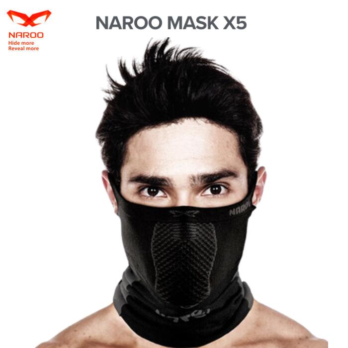 NAROO MASK(ナルーマスク) X5 スポーツマスク フェイスマスク 防寒 スギ・ヒノキ花粉症対策 UVカット 普段使いでも活躍 高機能 フィルターマスク 花粉 かふん 対応 スポーツ フェイス マスク ランニング ジョギング スギ 杉花粉 檜花粉 おしゃれ ますく 黄砂