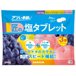 【まとめ買い】匠の塩タブレット 3種アソート味 500g 10袋/箱【送料無料】【代引不可】熱中症対策