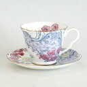 ウェッジウッド　バタフライブルーム　ティーカップ＆ソーサー（ブルー＆ピンク）　Wedgwood　イギリス　洋食器　ブランド