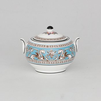 ウェッジウッド　フロレンティーンターコイズ　シュガー(S)　Wedgwood　イギリス　洋食器　ブランド 英国王室御用達ブランド／引出物や内祝などギフトとしても最適です。 ［ Florentine Turquoise：フロレンティーンターコ...