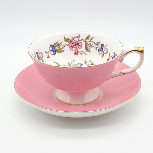 エインズレイ　ペンブロック・ピンク　ティーカップ&ソーサー（アセンズ）　洋食器　磁器　イギリスのサムネイル