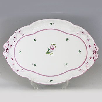 ヘレンド　ウィーンの薔薇ピンク　パーティートレー　VRH-X4-0400-0-00　洋食器　ハンガリー　ハンドペイント