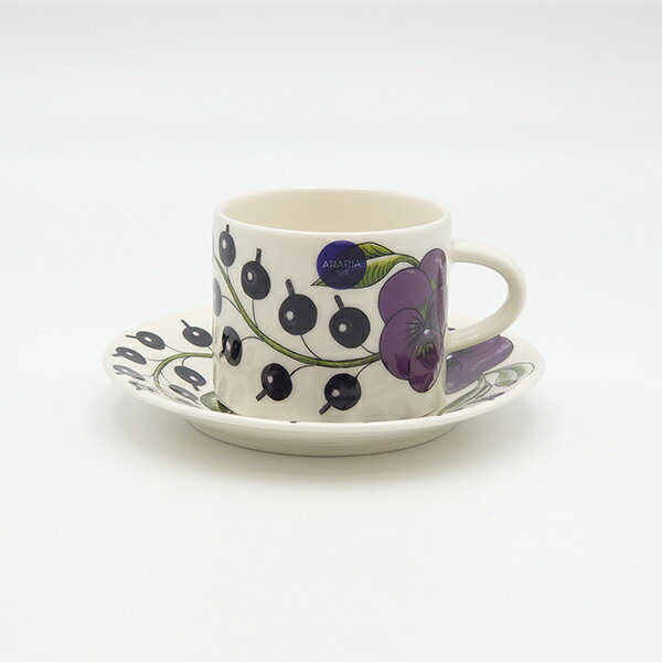 アラビア　パラティッシ・パープル　コーヒーカップ＆ソーサー　洋食器　フィンランド　北欧デザイン　