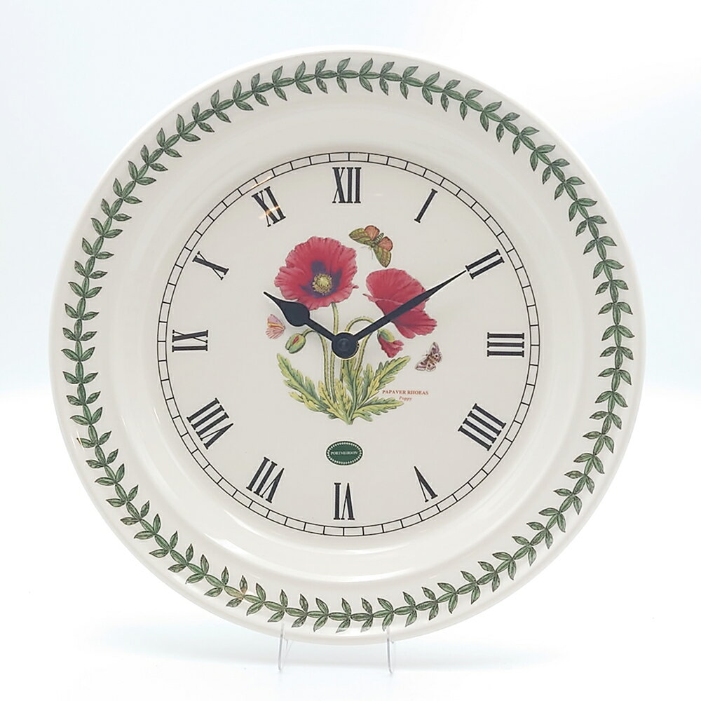 樂天商城 - ポートメリオン ボタニックガーデン ウォールクロック25cm poppy（ポピー） BGPO61000　洋食器　イギリス　ボタニック