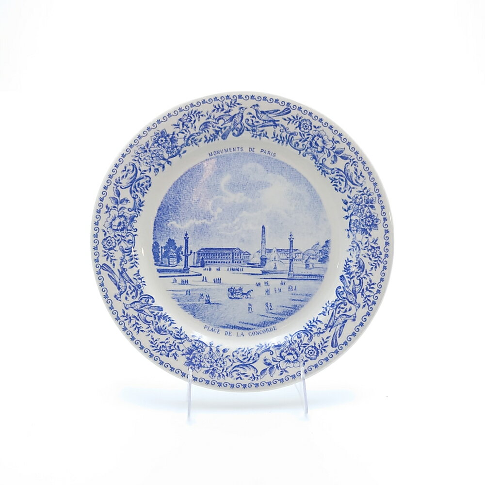 ジアン モニュメントパリ コースター12.8cm コンコルド広場　洋食器　フランス　ボタニカル