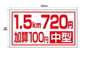 介護タクシーの初乗り距離 運賃 加算料金 車両のタイプを記載頂けるタイプの窓用料金表示シートです。