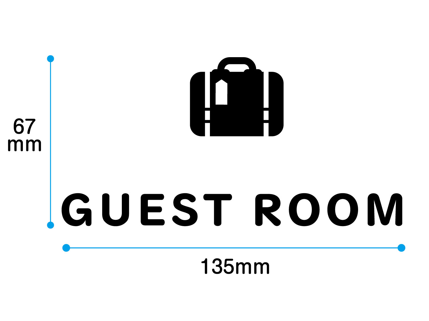 乐天商城 - 【アウトレット・在庫限り】ドア用切文字　ゲストルーム　GUEST　ROOM サイズ135x67mm カッティングシート