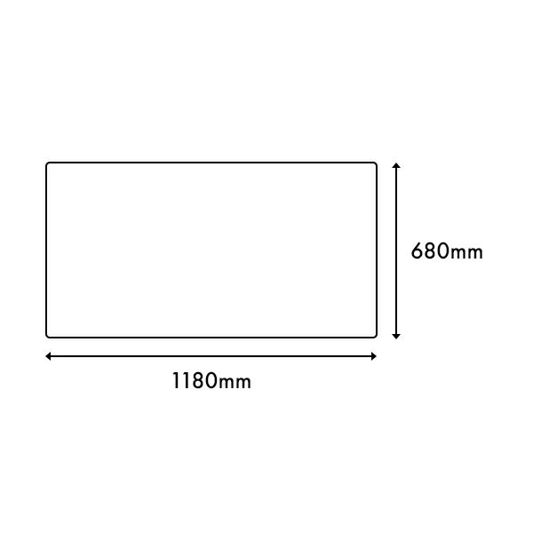 デスク マット 再生塩ビ 光沢仕上げ グレー下敷付 (1180×680mm) WEB限定 2