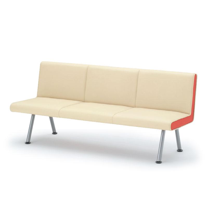 ロビー・ラウンジ家具 イトーキ ウェイティング NH 3連 肘なし チェア スチール脚タイプ [ 自社便 開梱..