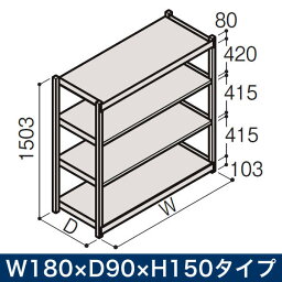 物流家具 イトーキ ボルトレス軽中量ラック RL型[単体]/開放型 (200kg仕様) W180×D90×H150タイプ 棚板4段 [ 自社便 開梱 設置付 ] メーカー直販 公式