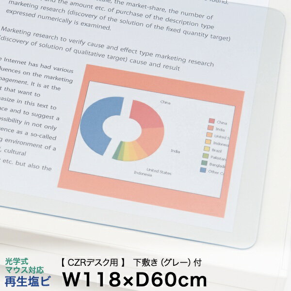 楽天イトーキオンラインショップデスク マット イトーキ CZRデスク 用 光学式マウス対応再生塩ビタイプ 下敷き （グレー） 付 幅118×奥行60cm ITOKI 【自社便 玄関渡し】 日本製 国内生産