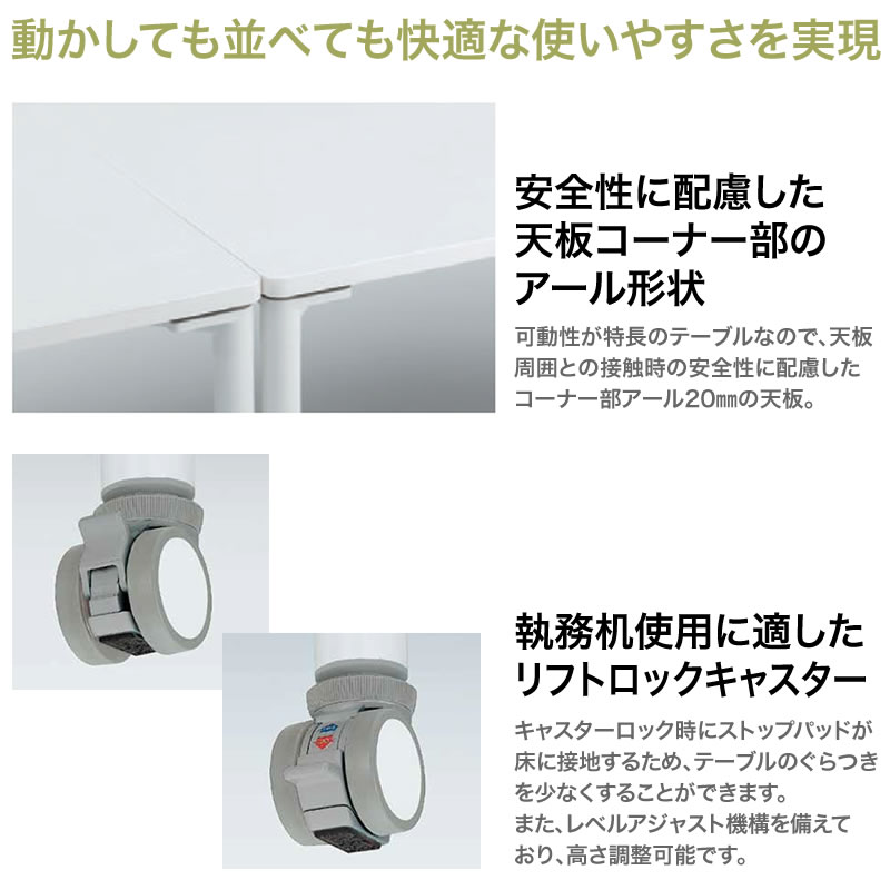 会議 打合せ テーブル アクティブフィールド イトーキ ITOKI グループテーブル 角型 キャスター脚 幅130×奥行130cm 配線なしタイプ [ 自社便 開梱 設置付 ] メーカー直販 まとめ買い3%オフ [3]