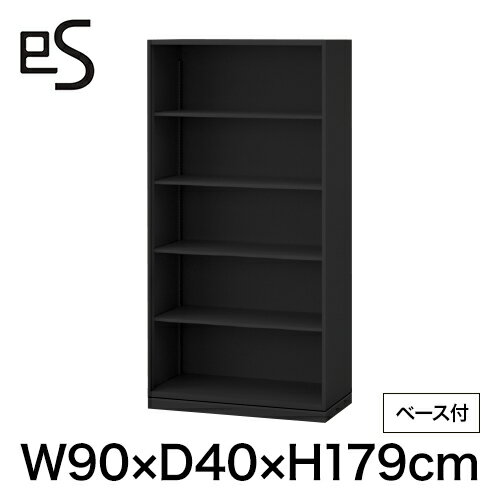 コメントフラットで美しいデザインと機能性、安全性をすべて備えた収納の新しいスタンダード「eS cabinet エスキャビネット 」シリーズ。オープン棚型は1.58cmピッチで調節が可能な棚板付で収納物に合わせて適切な高さに設置が可能です。仕様・規格カテゴリ収納家具デザインITOKI（イトーキ）サイズ・本体：W90 × D40 × H173 cm(内寸法：W86.4 × D39.8 × H165cm)・ベース：W90 × D40 × H6 cm・棚板調節ピッチ：1.58 cm材質・本体：スチール塗装仕上納期・配送送料備考・イトーキ製品記号：・H1-S1890LS-T1・H1A-S0690BA-T1・棚板4枚付※ご注文をお受けしてからおつくりしております（受注生産品）。何卒ご了承下さい。オフィス キャビネット 収納家具 オフィス家具 ブラック 黒色 黒 書庫 保管庫 整理棚 ラック スチール書庫 おしゃれ グッドデザイン//壁面のようにフラットなシステム収納オフィス収納は目立たないながらもその実オフィスの印象を左右する重要な要素です。「eS（エスキャビネット）」は複数台並べた際の本体や扉の目地が揃うように設計された、美しい意匠のキャビネットシリーズ。フラットかつ掴みやすい引手形状、扉が180°開くフラットヒンジなどデザイン性の中に操作性も両立させ、使いやすく心地よく過ごせるオフィス空間を創り出します。※左の写真はスマートロック錠タイプです。スマートロック錠タイプはオンラインショップでは販売がございません。ご希望の際はお問い合わせください。■ 壁面のようなフラット性と、使い心地にこだわった操作性を両立させたスタイリング統一幅の美しい目地複数台連結して並べた際にも、本体や扉の隙間が統一されており、壁面のような美しい仕上がりになります。引手形状引手は手の大きな方や、爪の長い方でも、にぎりやすい設計寸法。しっかりとつかめて、扉や引出しの開閉が容易にできます。引手の高さ位置手の届きやすい位置に引手を配置しており、体格差があっても、引きやすいユニバーサルデザインに配慮しています。■ オープン棚型棚板ピッチ15.8収納物を選ばず、幅広い収納に対応できる15.8の棚ピッチを採用しています。