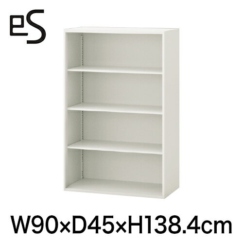 Rakuten - スチール書庫 エス キャビネット オープン棚 型 上段用 W90 D45 H138.4cm ホワイト系 [ 自社便 開梱 設置付 ] ITOKI es 日本製 国内生産 メーカー直販 メーカー保証 公式 まとめ買い3%オフ