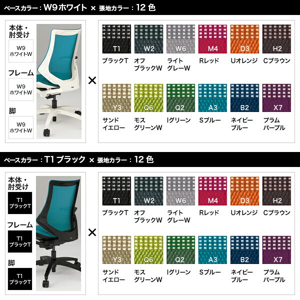 ワークチェア メッシュ イトーキ エフチェア プレーンメッシュ ハイバック 肘なし 樹脂脚 W9 まとめ買い3%オフ