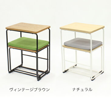 デスク スタッキング M・Sセット UBIQ(ユビック) ミニデスク 小机 & 椅子 チェア 腰掛 セット 作業台 文台 テレワーク リモートワーク 在宅 在宅勤務 コワーキング ITOKI イトーキ