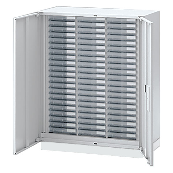 収納 キャビネット イトーキ THIN LINE シンラインキャビネット H1040タイプ 扉付きクリスタルトレイ型 A4縦浅型63 ベース付 下段専用 [ 自社便 開梱 設置付 ] 日本製 国内生産 メーカー 直販 公式