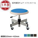 低床 作業椅子 低作業用チェア 低い作業用スツール 椅子 ブロー成型パッド付座 キャスター付き 座回転 上下機能付 TAC-H36L-Z