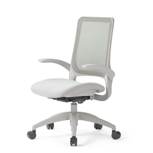 Rakuten - aico アイコ オフィスチェアー 事務椅子 事務用チェア 椅子 イス ミドルバック 肘付 MS-1600 座クッション 樹脂脚 MS-1615