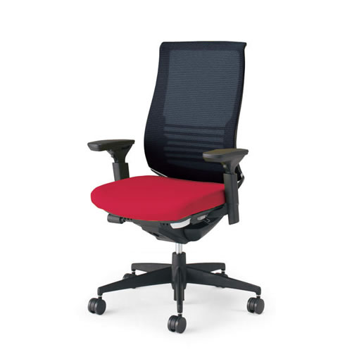 コクヨ オフィスチェア ベゼル チェア ファンクショナルタイプ ランバーサポート付 可動肘 ブラックフ..