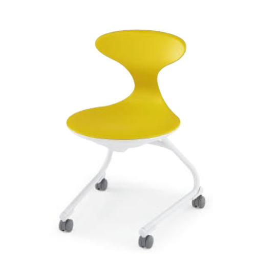 コクヨ 会議椅子 ミーティングチェアー キャンパスアップ 肘なし 前傾なし カンチレバー脚 キャスター脚 荷物トレーなし CAC-200E1