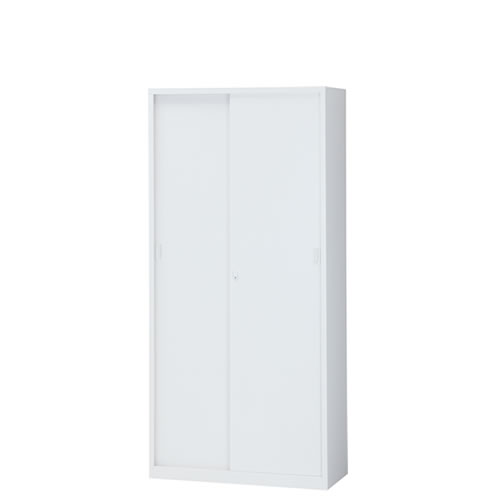 引き違い書庫 A4対応 スチール ホワイト 日本製ALZ-S36