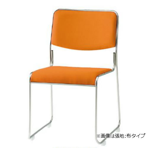 樂天商城 - TOKIO スタッキングチェア ミーティングチェア 会議用イス 会議チェア ステンレス脚 肘なし ビニールレザー張り 4脚セット FSC-15SL-S-SET