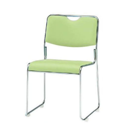 TOKIO 会議椅子 4脚セット ミーティングチェア 椅子 会議用イス 会議用チェア メッキ脚 肘なし ビニールレザー張り FSC-25ML-S-SET