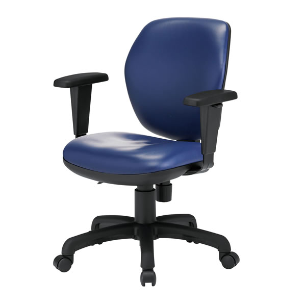 樂天商城 - TOKIO オフィスチェア 椅子 事務イス 事務用チェア デスクチェア ミドルバック 上下可動肘付き ビニールレザー張り FST-77ATL_v