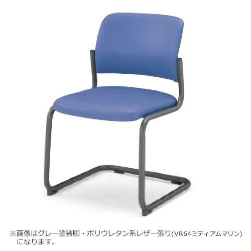 樂天商城 - コクヨ ミーティングチェア 会議イス 会議椅子 会議チェアー 100シリーズ グレー塗装脚 キャンチレバー脚 肘なし チェア CK-102F4